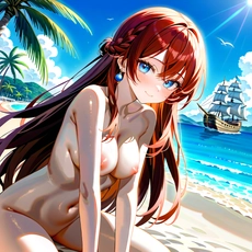 Sexy girl on the beach. Image #1180